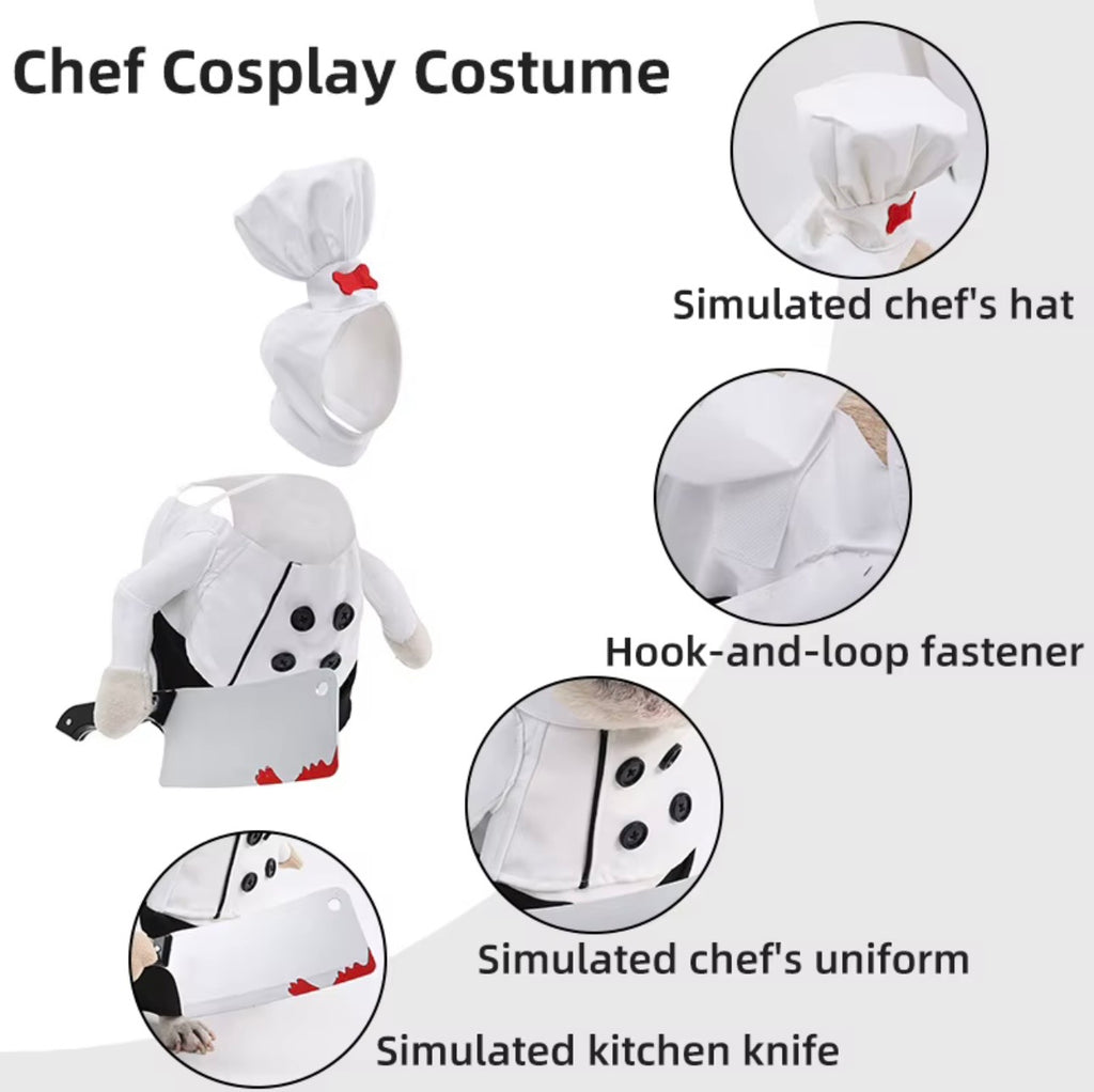 Killer Chef Funny Halloween Pet Costume