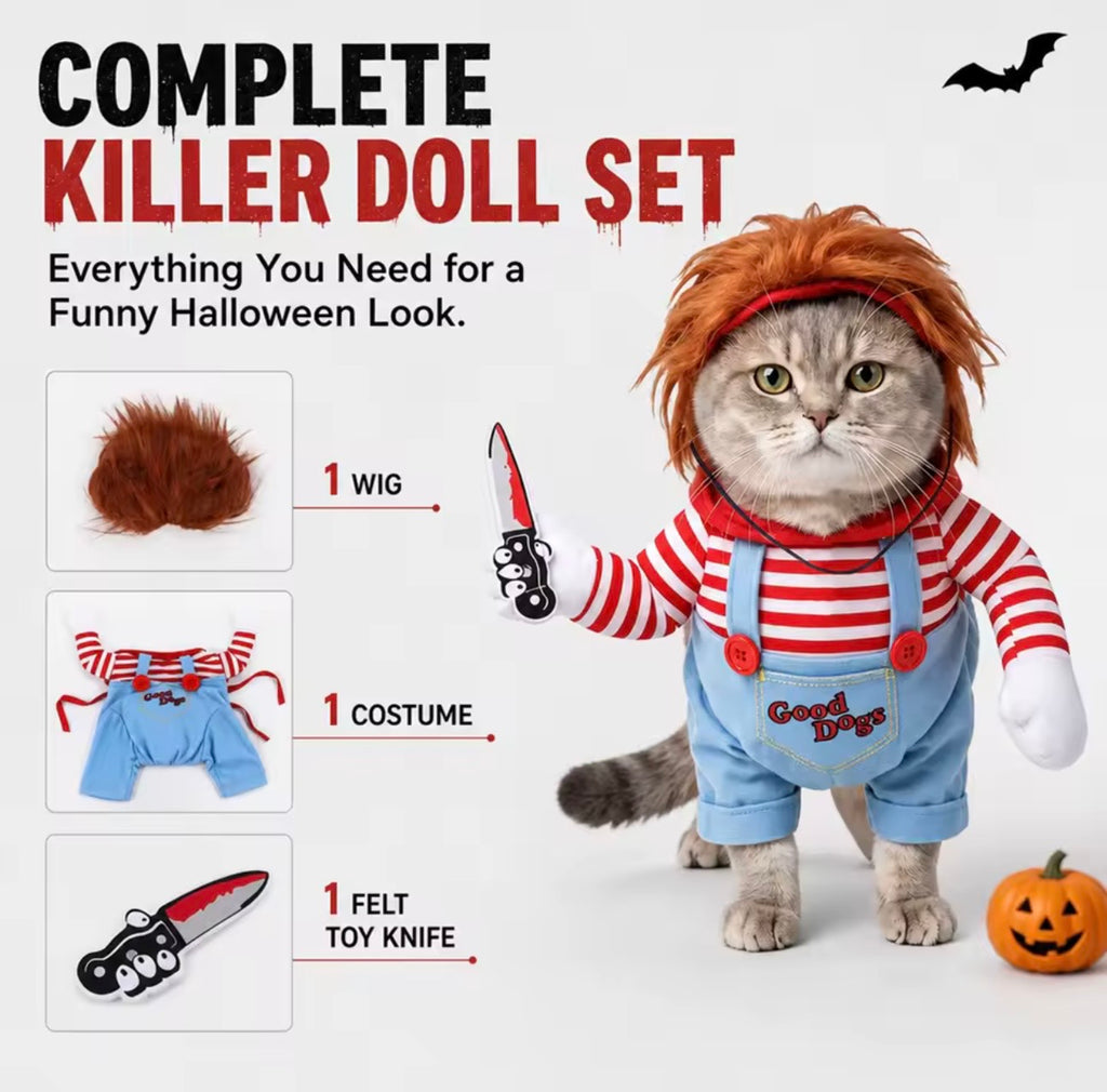 Funny Halloween Killer Pet Costume