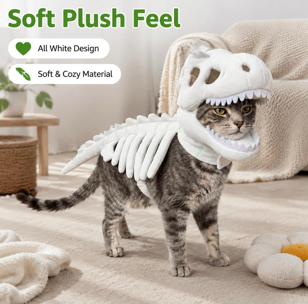 GLOW-IN-DARK Dinosaur Skeleton Pet Costume