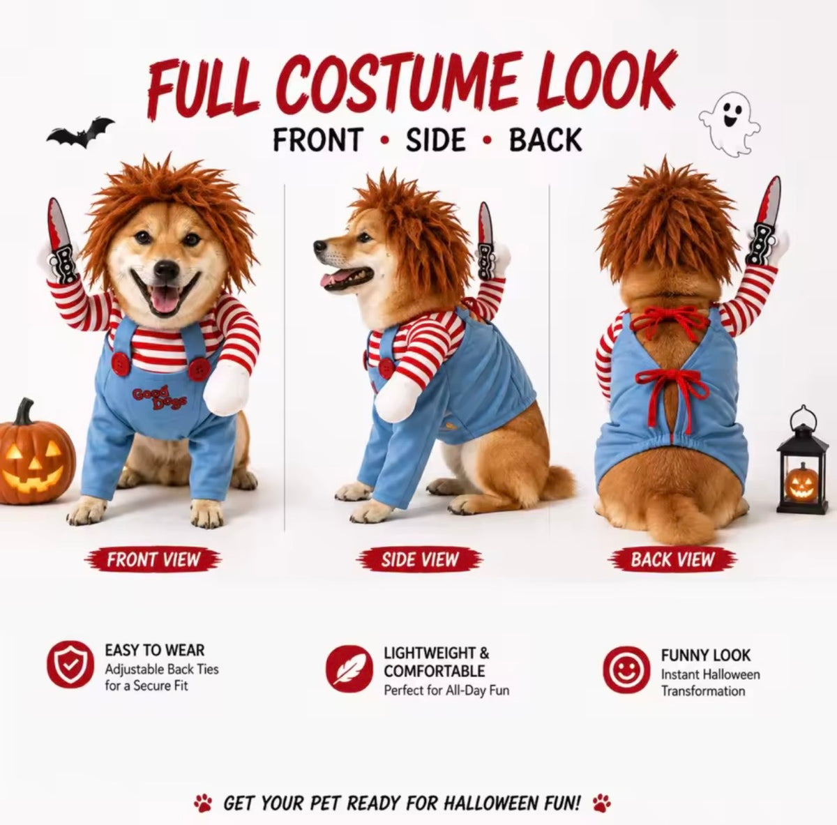 Funny Halloween Killer Pet Costume